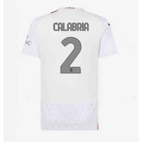 Fotballdrakt Dame AC Milan Davide Calabria #2 Bortedrakt 2023-24 Kortermet